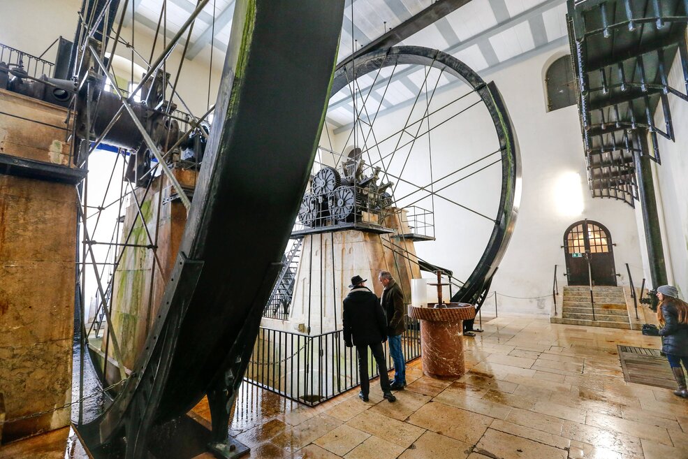 Riesige Wasserräder in der Alten Saline Berchtesgaden
