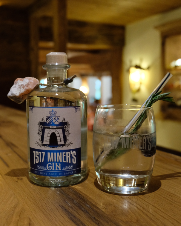 Miner´s Gin als Gin Tonic im Salzbergwerk Berchtesgaden