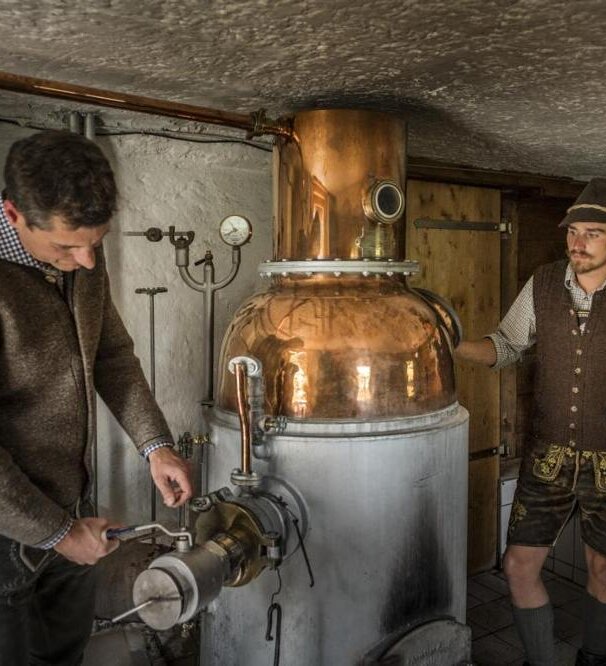 Kupferkessel des Miner´s Gin