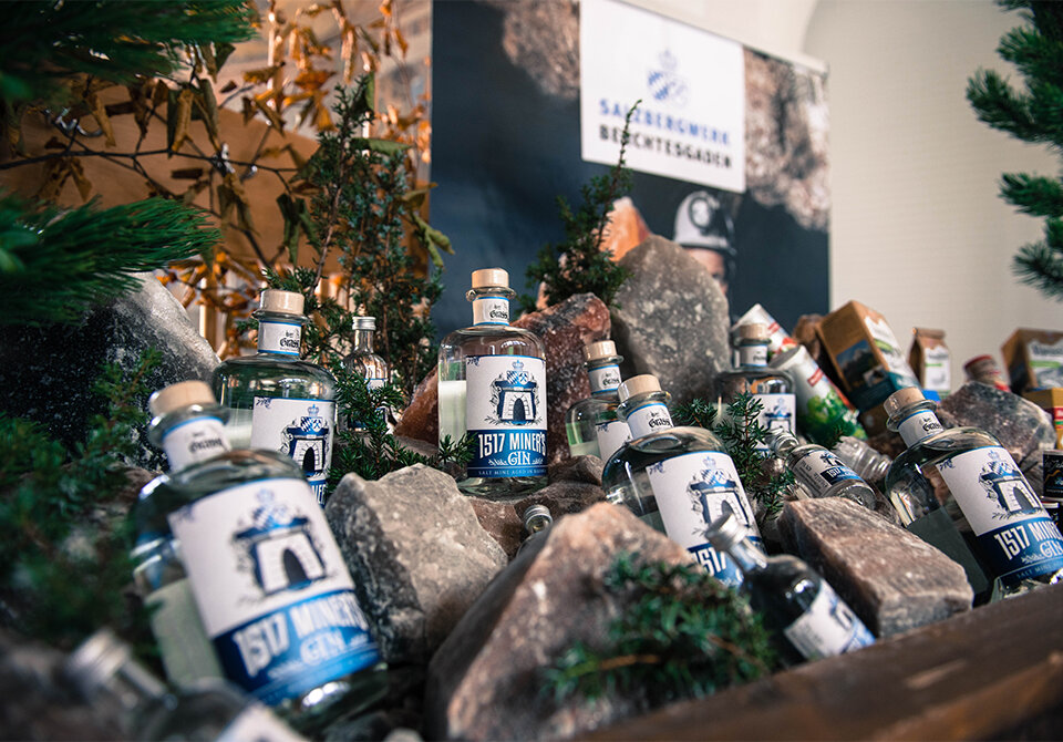 Miner´s Gin und Salzsteine im Salzbergwerk Berchtesgaden