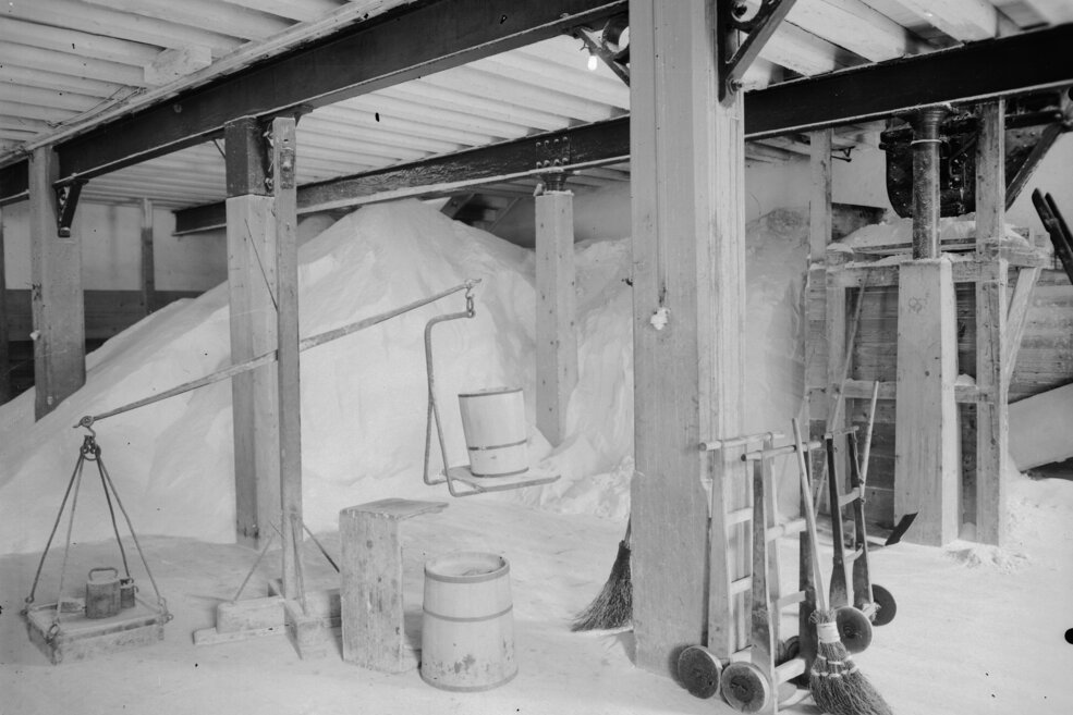 Salzwaage mit Salzbergwerk in der Saline Frauenreuth