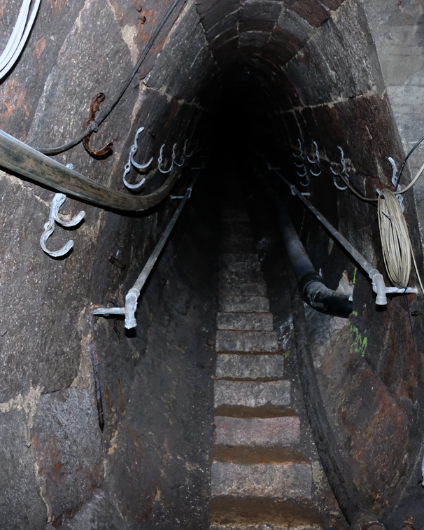 Steintreppe der Bergmänner im Salzbergwerk Berchtesgaden