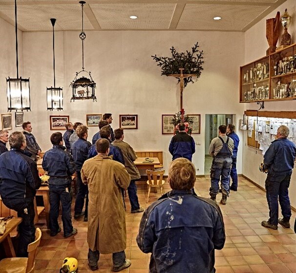Gebet der Bergleute in Kaue Salzbergwerk Berchtesgaden