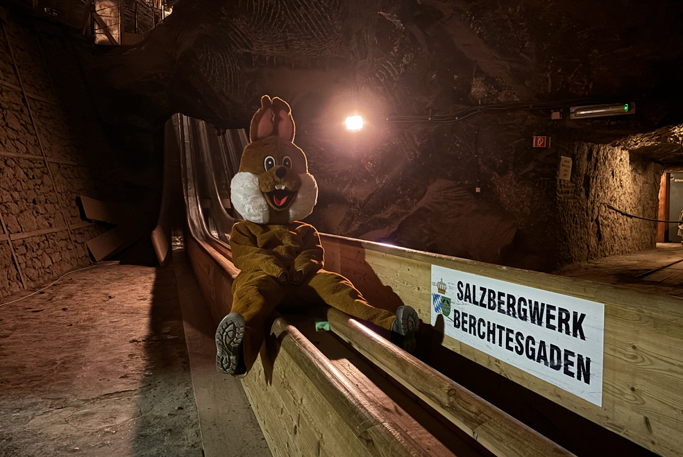 Easter bunny at the Salt Mine