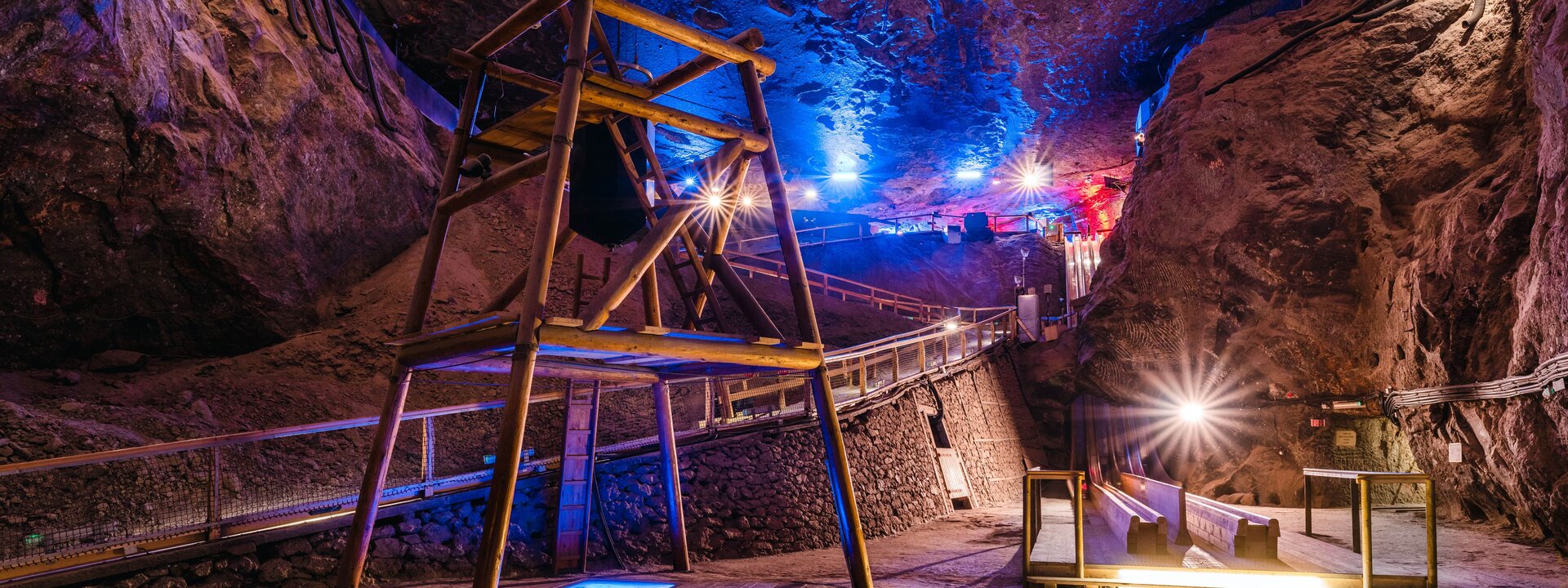 Salt cathedral in the underground salt mine