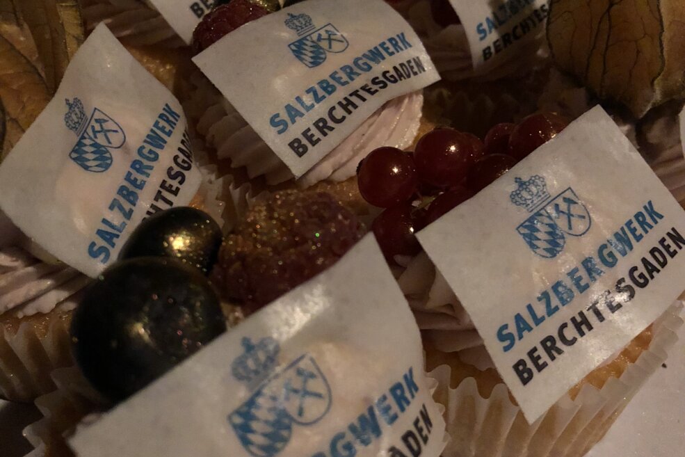 Cupcakes mit Salzbergwerk Berchtesgaden Aufschrift