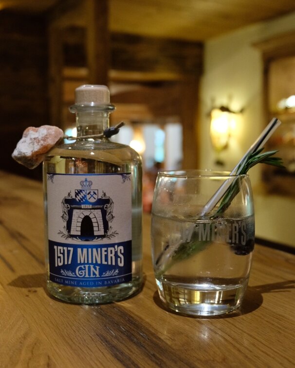 Miner´s Gin als Gin Tonic im Salzbergwerk Berchtesgaden