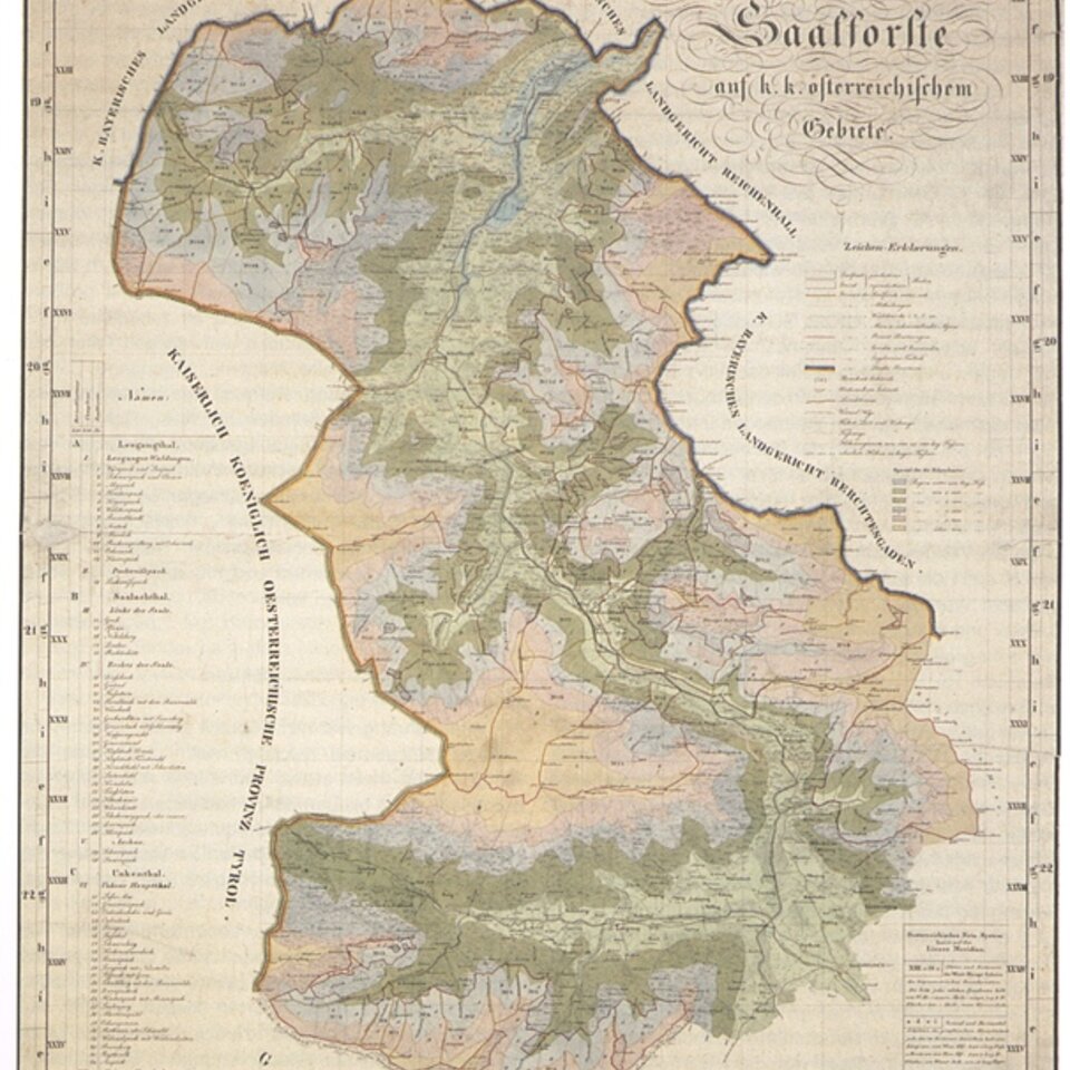frühere Saalforste Karte