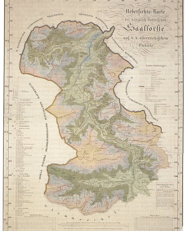 frühere Saalforste Karte