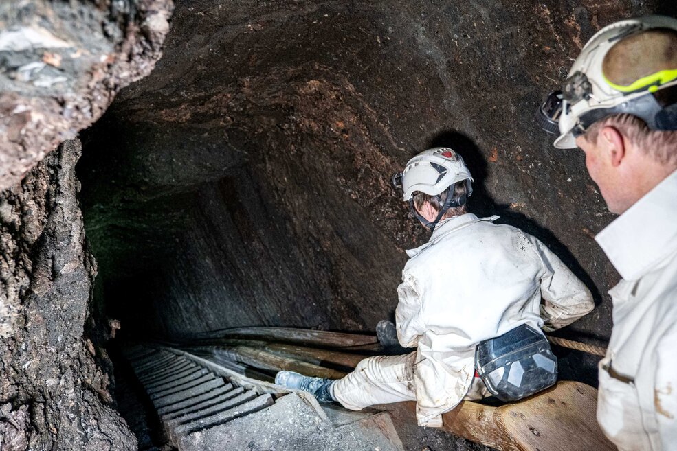 Rutsche im aktiven Teil vom Salzbergwerk Berchtesgaden