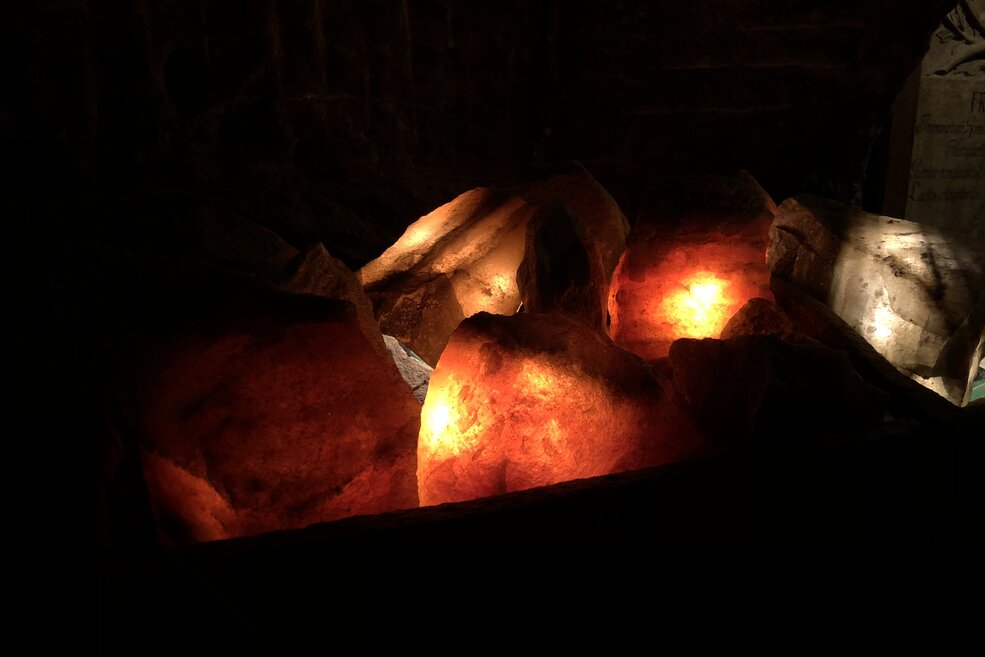 Steinsalzlampen aus dem Salzbergwerk Berchtesgaden