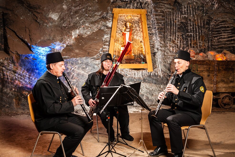 Musiker zur Abendunterhaltung im Salzbergwerk Berchtesgaden