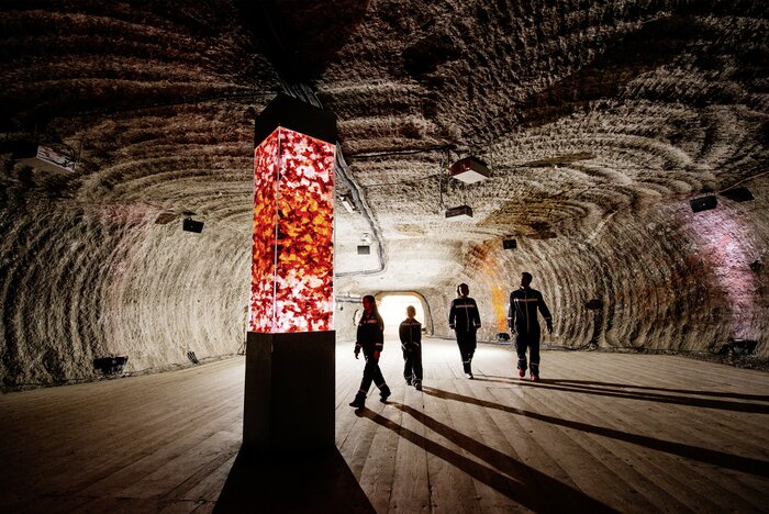 Family in the Magical Salt Room underground