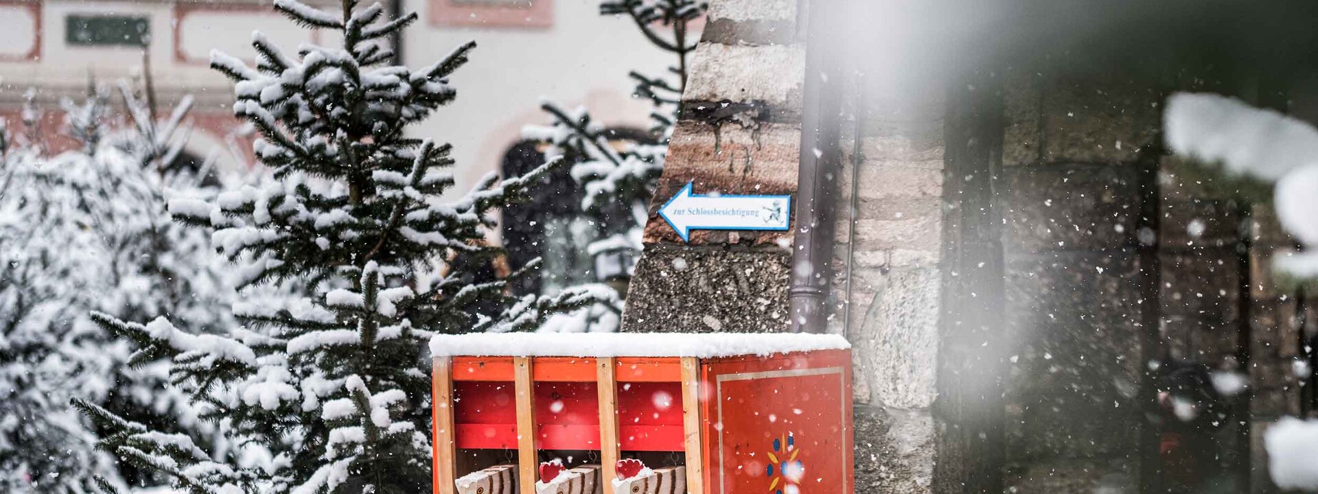 Snow on the fir trees at the Berchtesgaden Advent