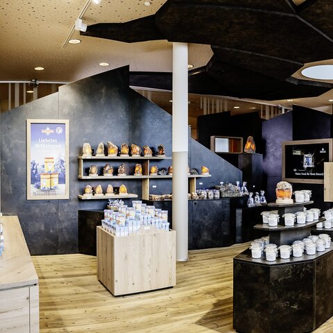 Interior view of the salt shop at the Berchtesgaden salt mine